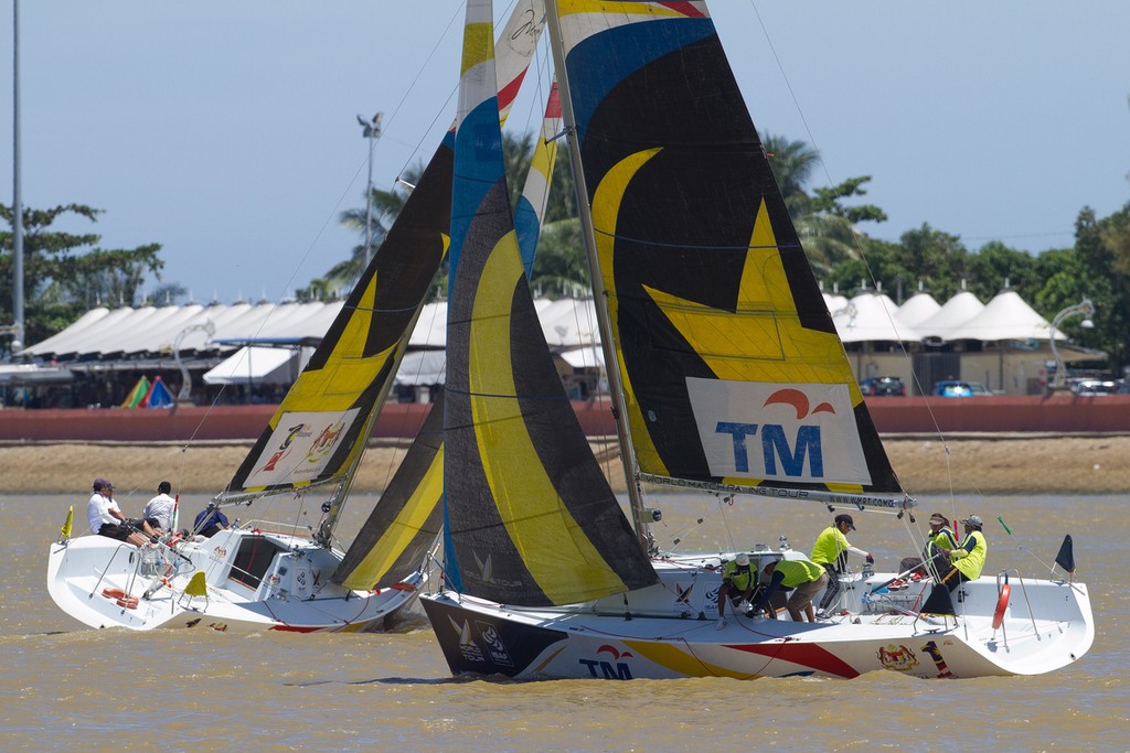 Mohd Masyuri and crew on Day 3 - Malaysian Match Racing Championships. © Gareth Cooke - Subzero Images http://www.subzeroimages.com